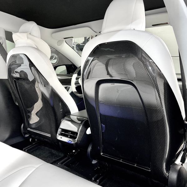 Seat Back Replacements (1 Pair) - Premium Carbon Fiber for Tesla Model 3 & Y